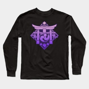 Inazuma Region Emblem with Violet Lightning - Genshin Impact Fan Art Long Sleeve T-Shirt